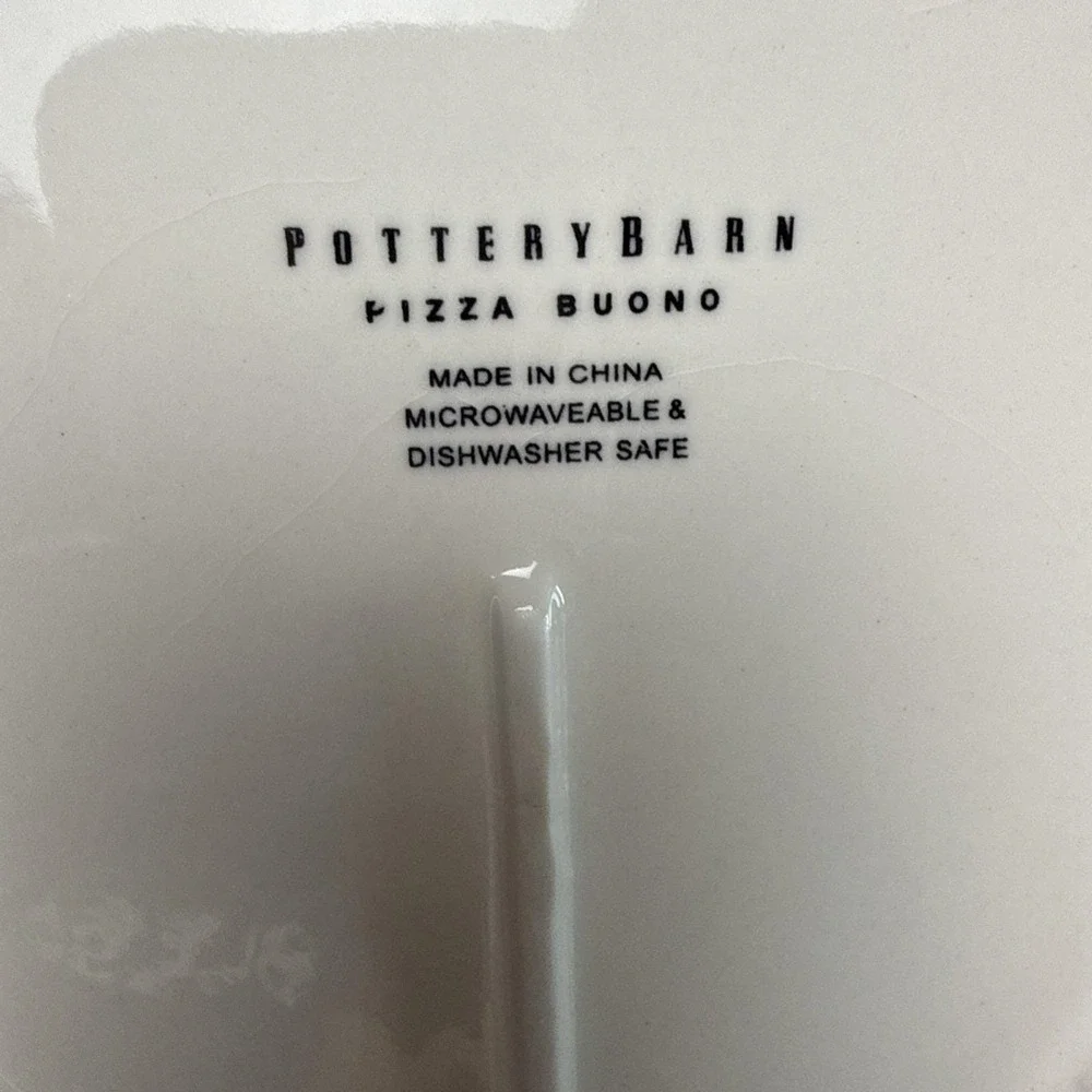 VTG Pottery Barn Pizza Buono Stoneware Triangle Pizza Slice Plates X6 w/Box READ